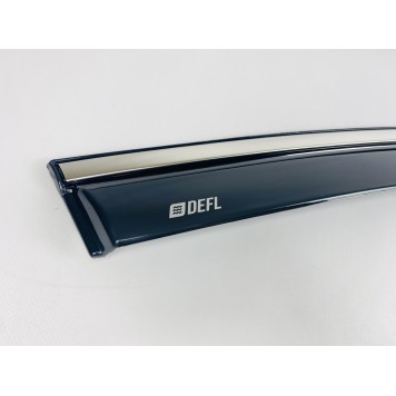 Дефлекторы окон Skoda Superb III 2015+ с нерж. хром полоской-5